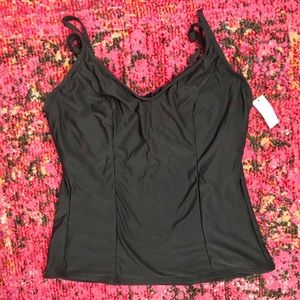 NWT Talbot’s Black Tankini Top 12 Underwire